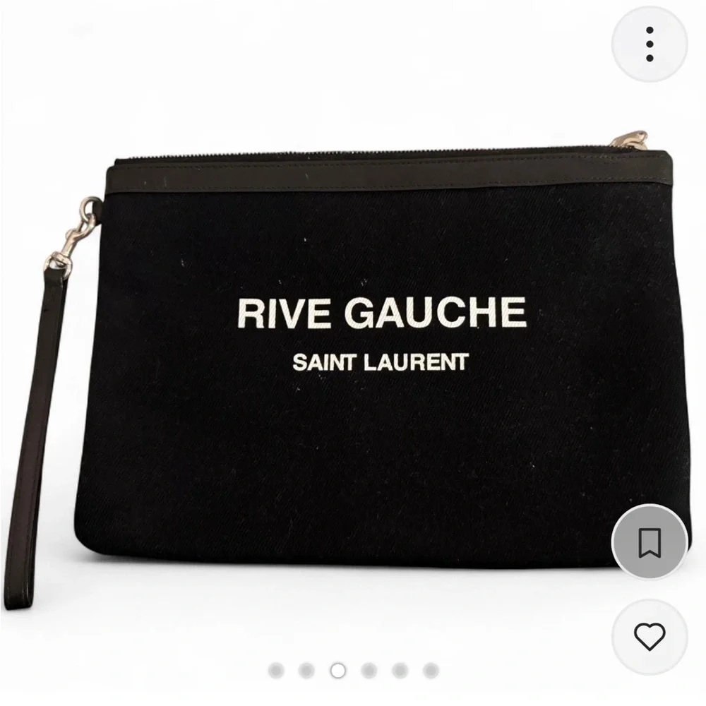 Saint Laurent Black Minimalist Clutch - Picture 3 of 6